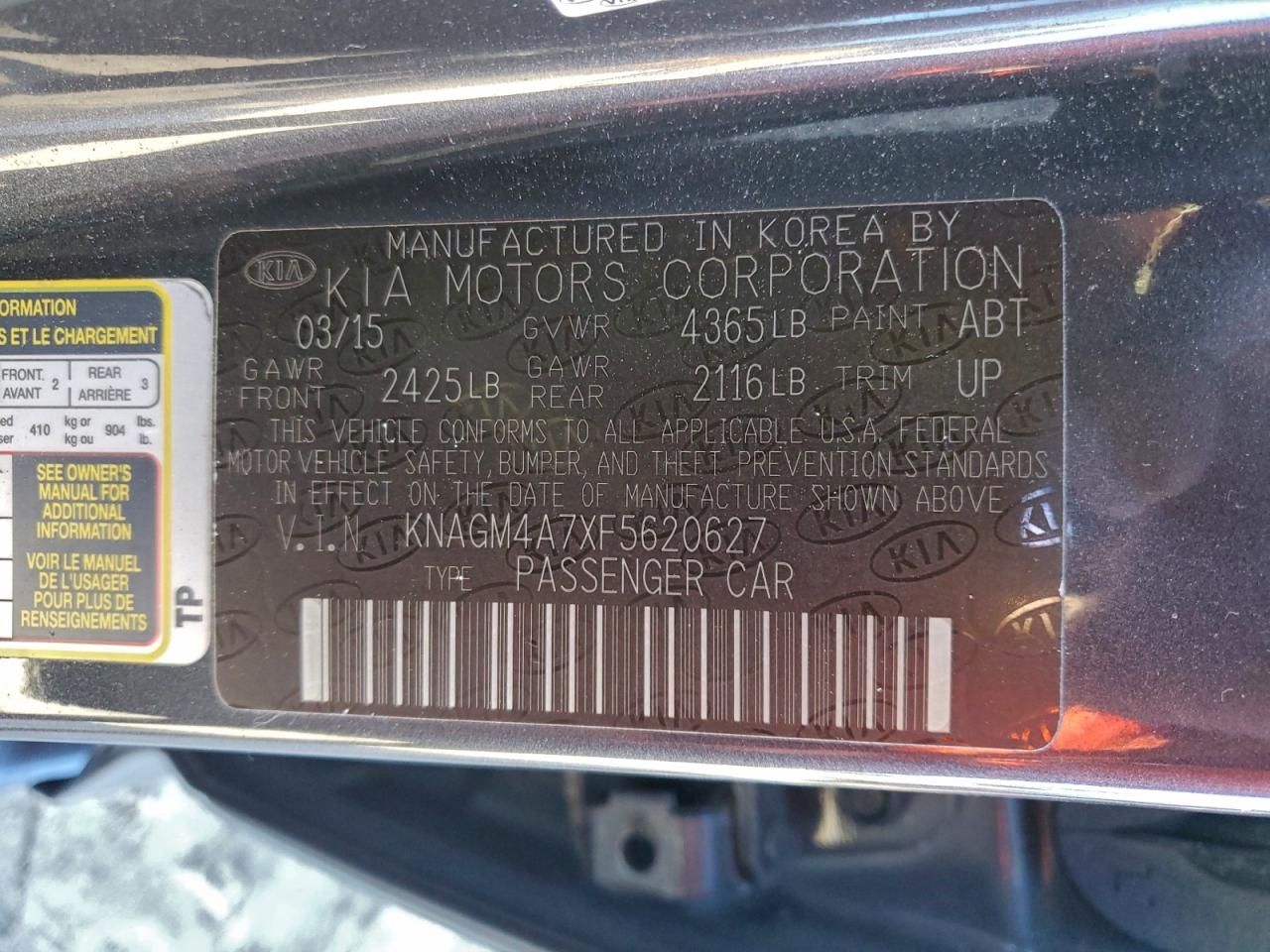 Kia Optima Lx Image 7